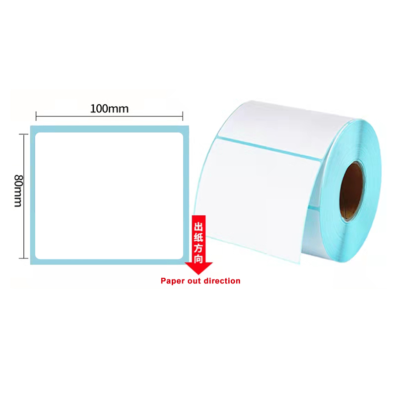 Waterproof Oil-proof Heat-Resistant Label Paper Express Bar Code Information Printing Self-Adhesive Bar Code Printing Paper: 100X80MM 500 sheets