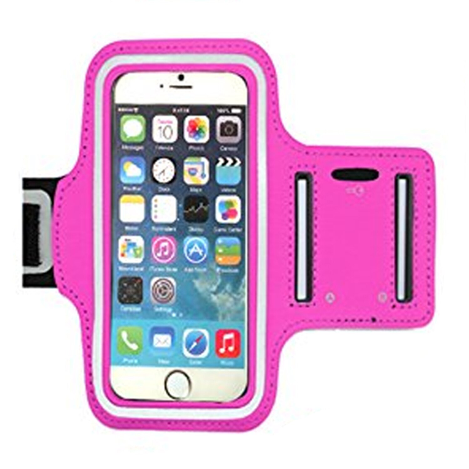 Besegad Sport fitness Brassard Carrying Armband Hand Case Houder voor Smartphone iphone 8 7 6 S 6 S iphone 6 iphone 6 s 4.7 Inch: Pink