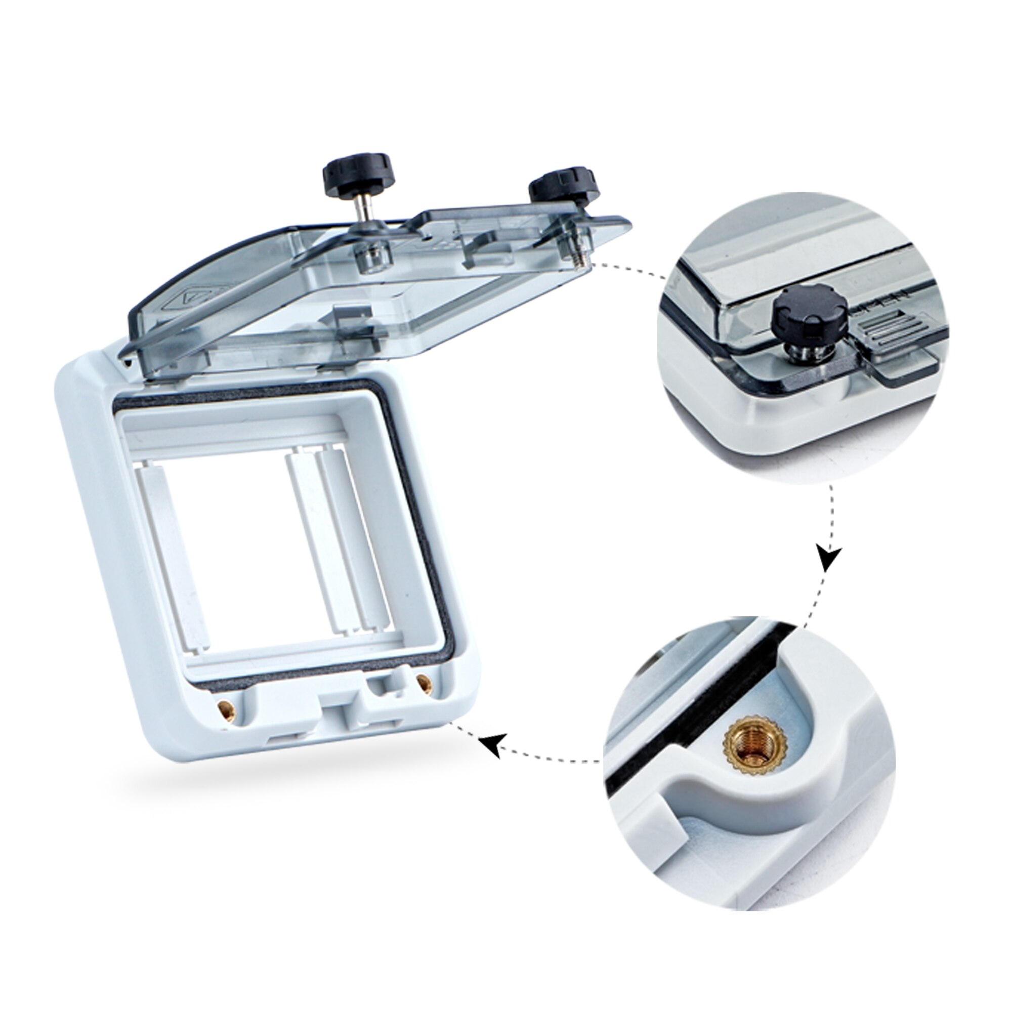 Transparent IP67 Waterproof Protective Window Cover Circuit Breaker Switch Box Protection Electric Junction Box Panel Cover