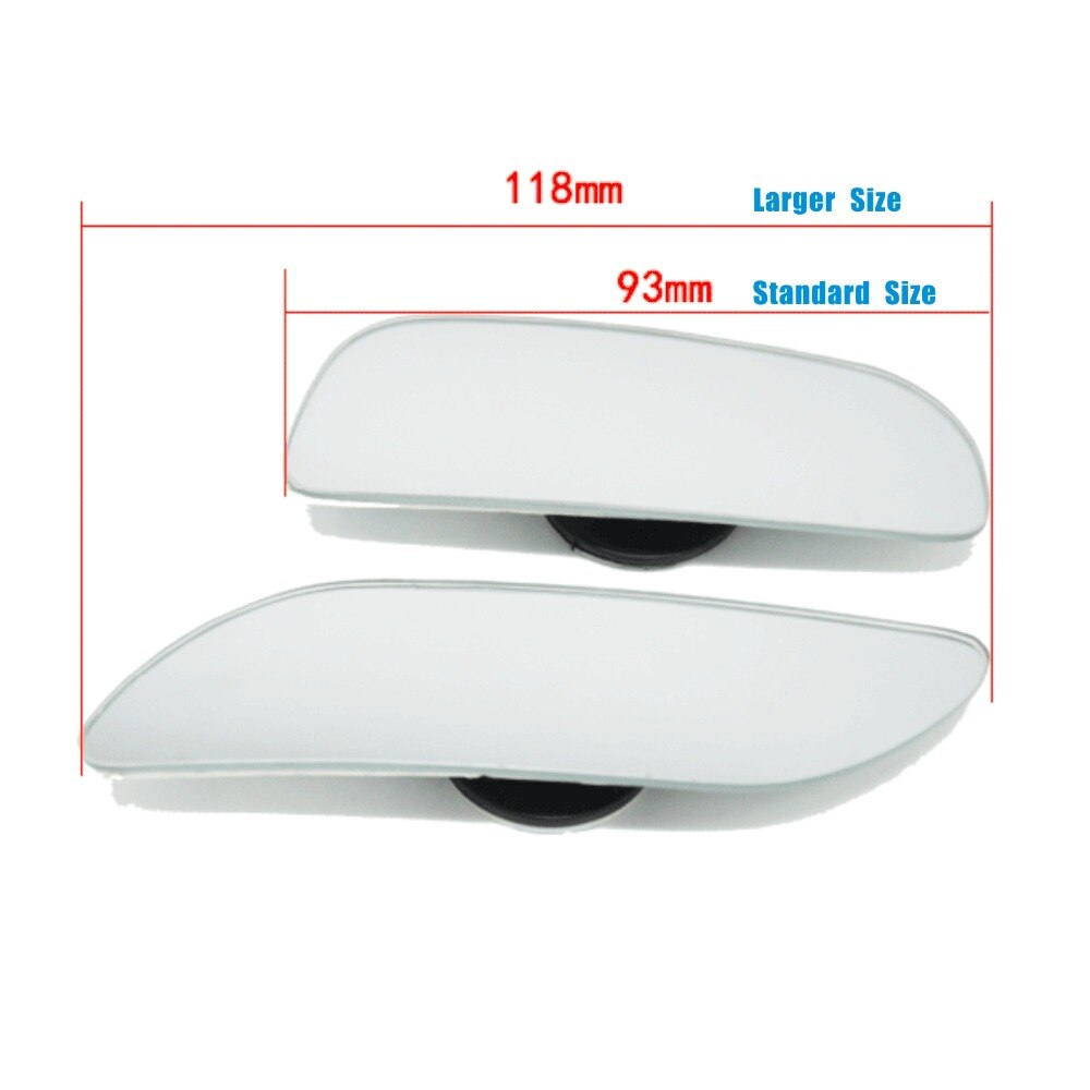Super Wide 3M Taped Wider Blind Spot Mirror,Frameless,2 Way Application: Fixed Or 360 Degree Adjustable,1 Pair,Free Ship