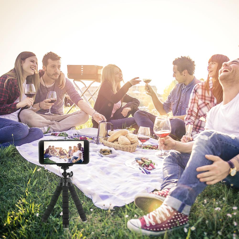 Flexibele Spons Octopus Telefoon Camera Houder Mini Beugel Tafel Desk Statief Telefoon Houder 360 Graden Roterende Stand Mount Monopod