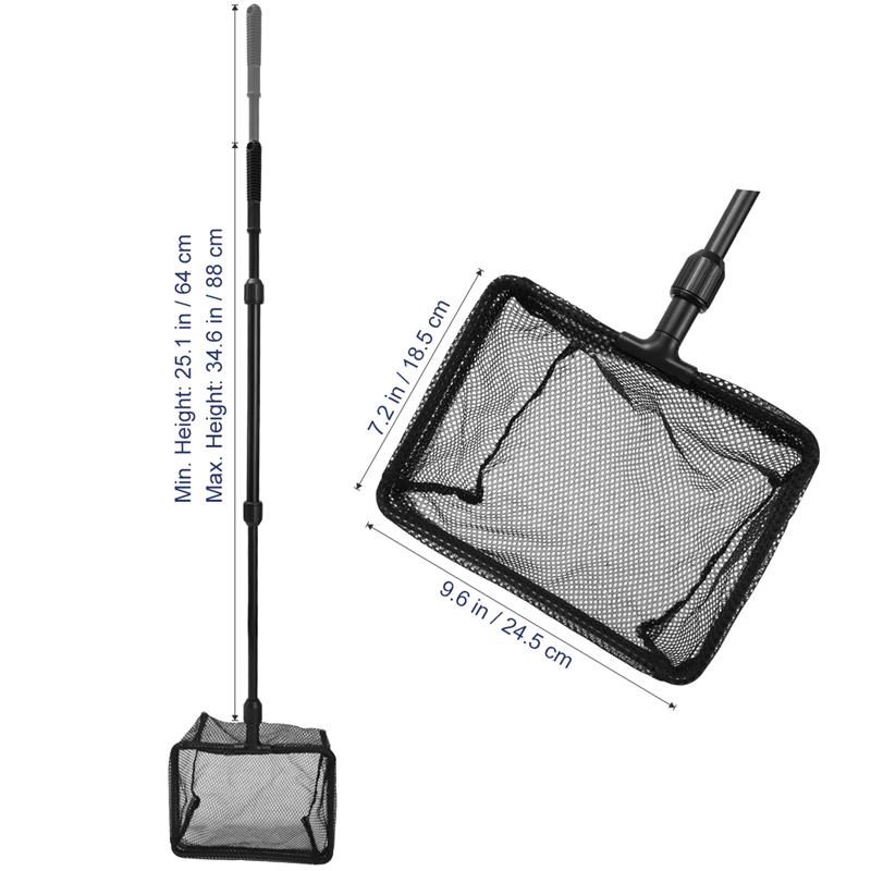 1 Pc Extendable Fishing Net Plastic Pole Handle Telescopic Landing Net Tuck Net For Fish Tank Lakes Ponds