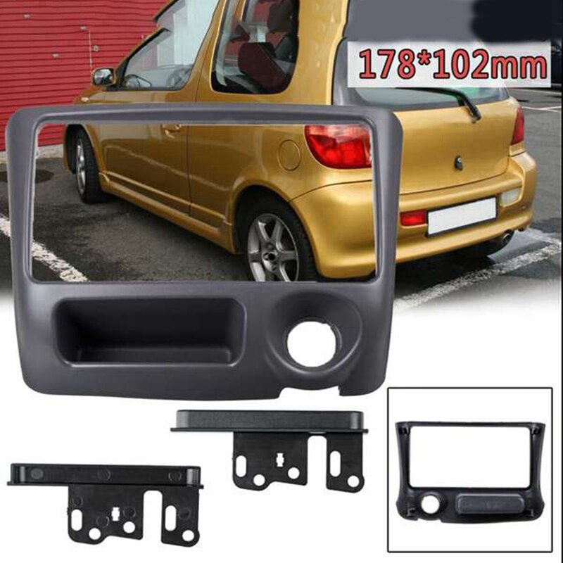 Radio de coche 2 DIN Facia para Toyota Yaris Echo Vitz 1999-2005, DVD estéreo, CD, Panel de tablero, embellecedor, Fascia, placa facial, consola