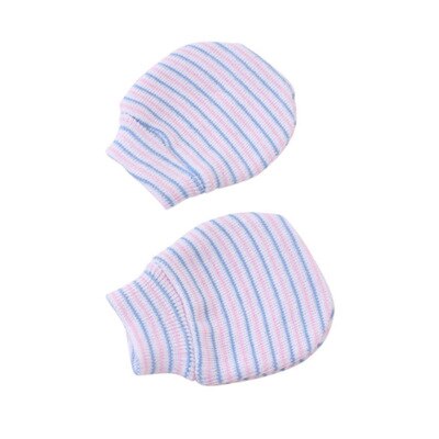 100% cotone guanti antigraffio per bambini guanti per neonati protezione viso guanti per bambini accessori per guanti 0-6 mesi guanti per neonati: Purple