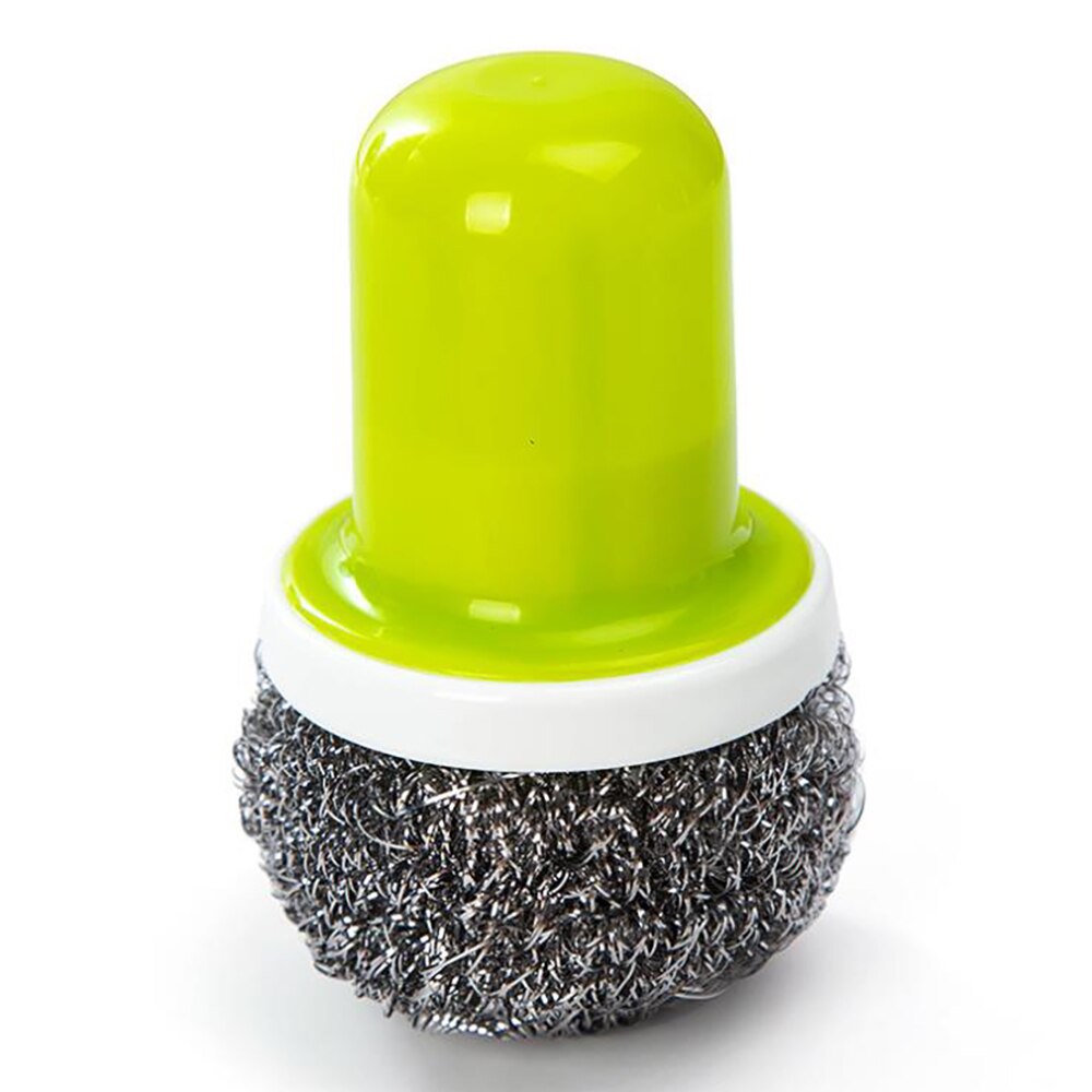 Staal Wol Reinigen Rvs Bal Borstel Schotel Kom Pan Schoon Metalen Scrubber Bal Pot Borstel Huishoudelijke Schoonmaakmiddelen Gereedschappen: green