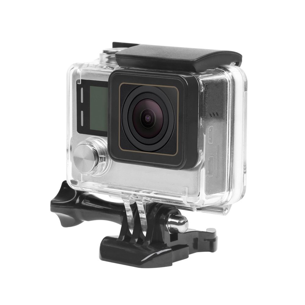 SHOOT suporte de proteção de câmera Go Pro 4, acessório de suporte de capa impermeável de 30m para câmera de ação GoPro Hero 4 3+, protetor preto e preta