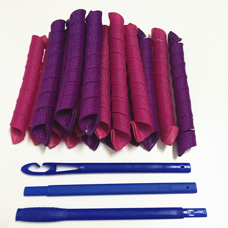Hair Curlers Spiral Curls No Heat Wave Hair Curlers Styling Kit Spiral Hair Curlers for Most Kinds of Hairstyles: 40PCS 55CM