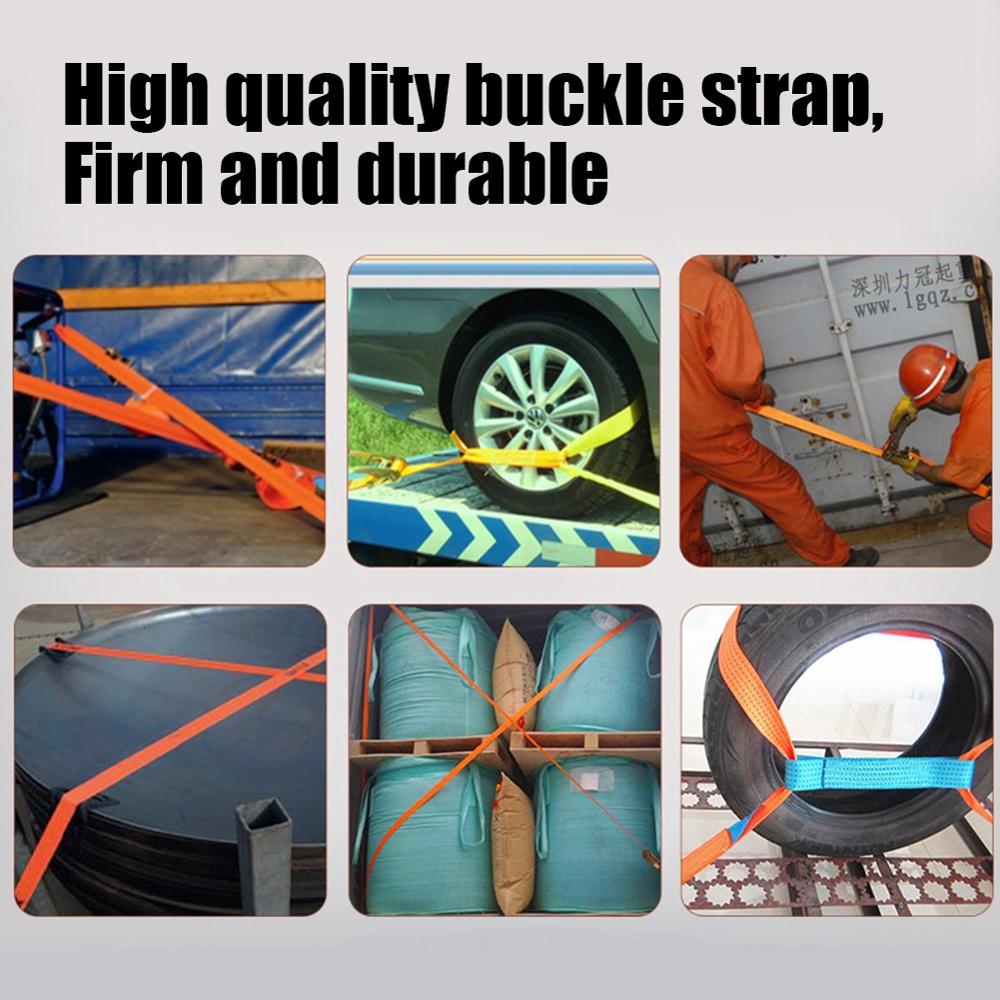 4x Premium Ratchet Tie Down Strap Anchoring 16 FT 1700 Lbs Breaking Strength 500 Load for Tightening Cargo Kayak Car Lorry