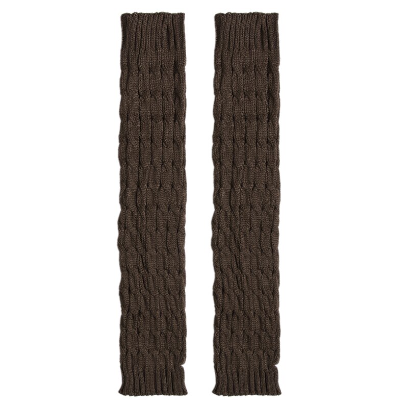 Winter Women Warm Knitted Leg Warmers High Knee Leg Warmers Crochet Leg Warmers Casual Pure Color Leg Warmers: Army Green