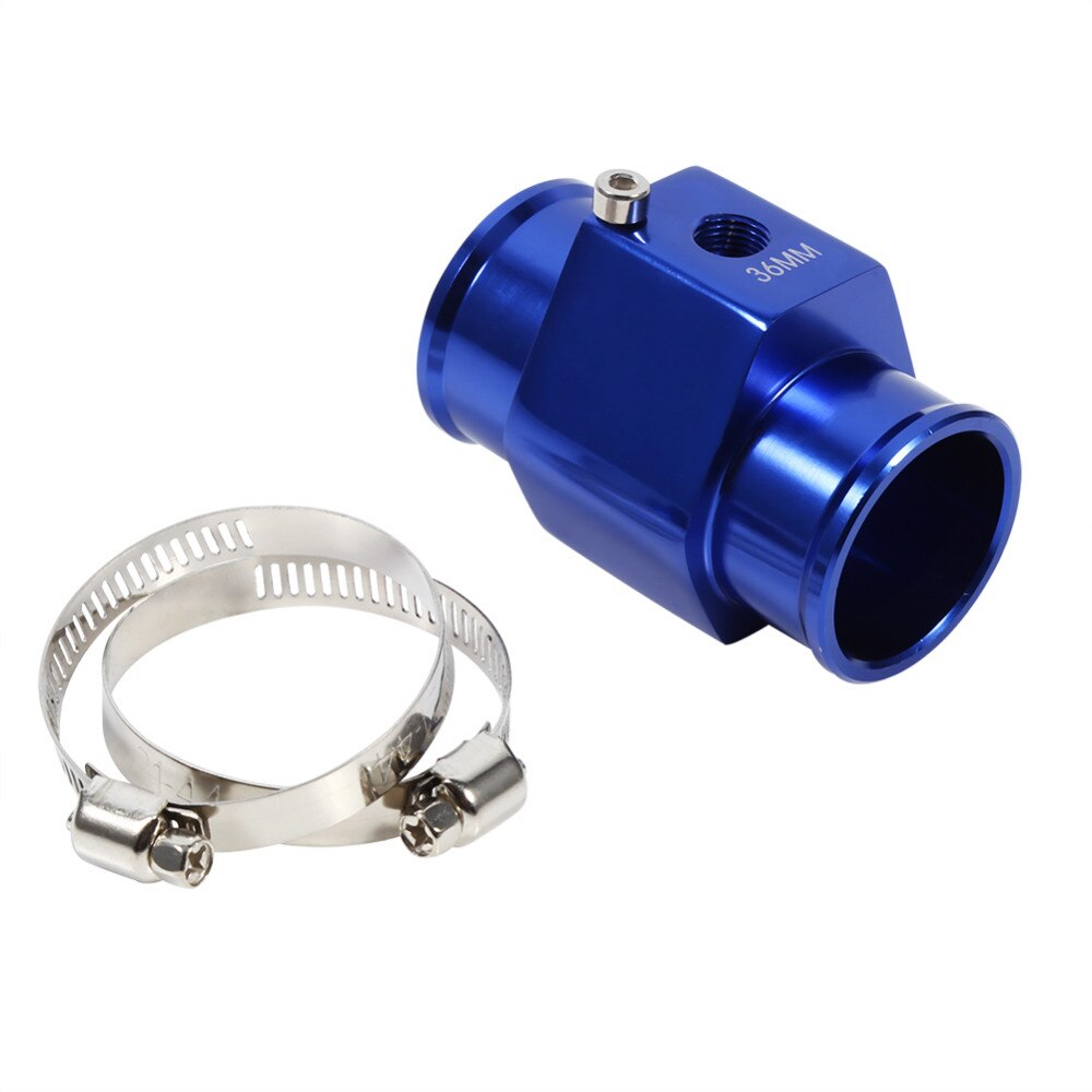 36mm blå vandtemperatur fælles rør temp temp sensor gauge slange adapter bil tilbehør