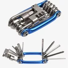 Bicycle Repair Tools Kit Hex Spoke Cycling Screwdrivers Tool Tyre Lever Allen Wrench MTB Mountain Bike Multitool Cycling tools: Blue A