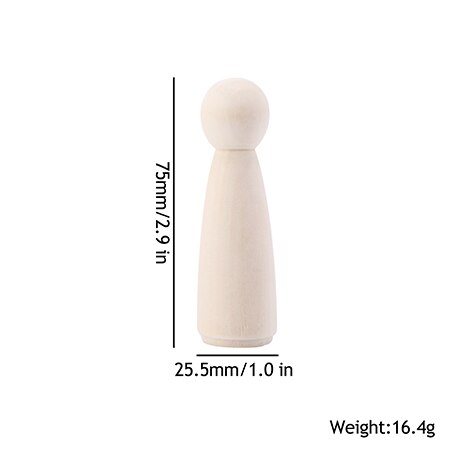 Baby Toys 10pcs Peg Dolls Maple Wood Wedding Dolls Home Decor Diy Nature Wooden Dolls Montessori Toy Baby Products 35/43/55/65mm: 75mm Girls