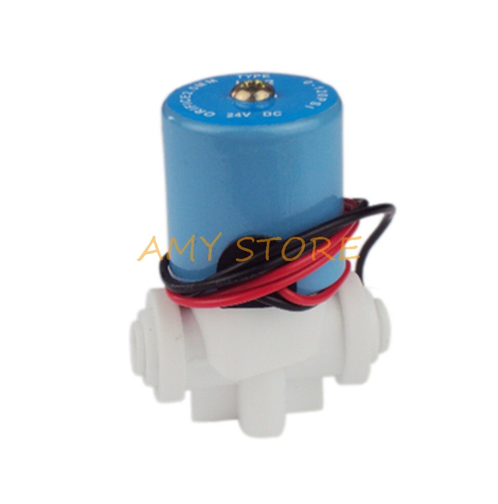 Électrovanne en plastique 1/4 "| Mini Valve pour osmose inverse RO Pure, 110" DC 6V 12V 24V AC 24V 220V V