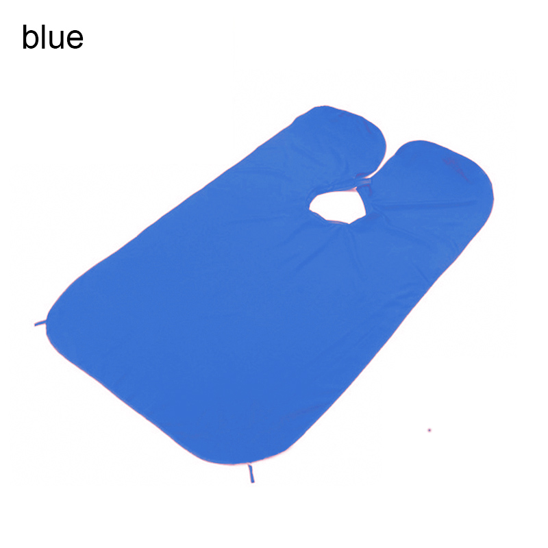 Barbe rasage tablier homme salle de bain tablier barbe soin nettoyer rassembler tissu bavoir cheveux rasage tablier imperméable tissu à fleurs: Bleu