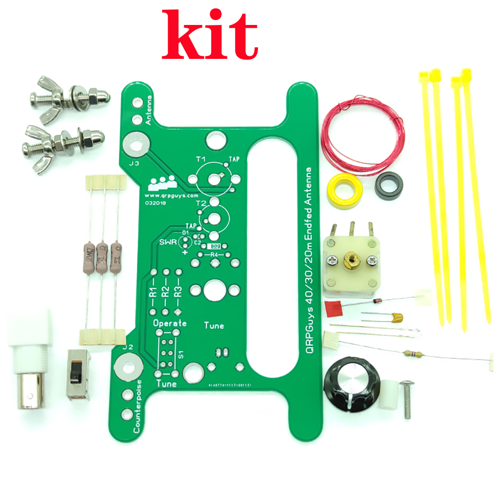 Qrpguys-antena alimentada de extremo múltiple, portátil, Vertical, 10W