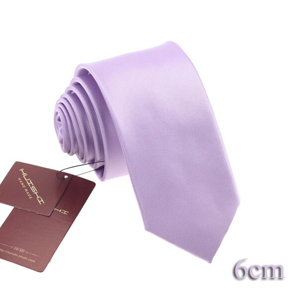 Huishi lilla lilla til mænd slank slips 6 cm bryllupskjole slips plaid business gravatas slank skjorte tilbehør: Tp -99