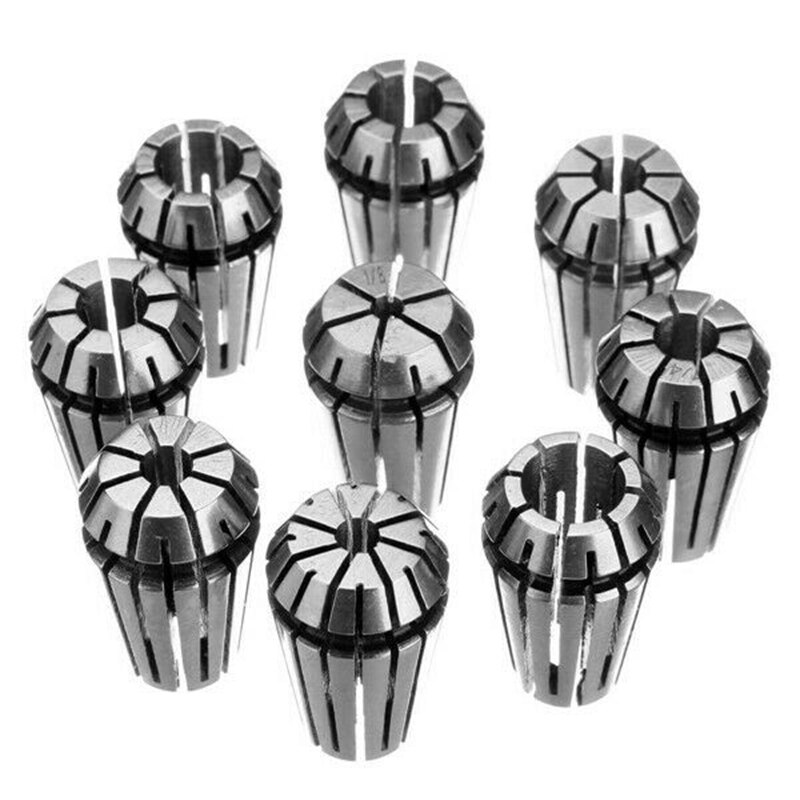 9Pcs Er16 1/8 To 3/8 Inch Spring Collet Chuck Coll... – Grandado