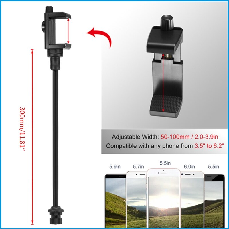 Kayak Canoe Phone Mount Base Cellphone Holders with Flexible Long Arm Bracket 53CD