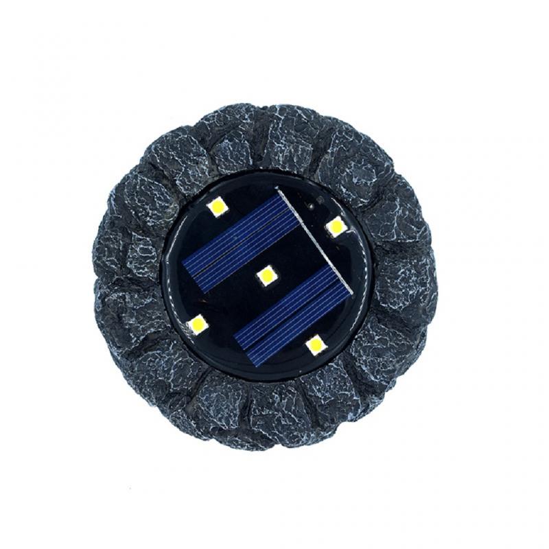 LED Solar Stone Lamp Outdoor Waterproof Simulation Stone Underground Light Solar Garden Courtyard Lawn Light: C
