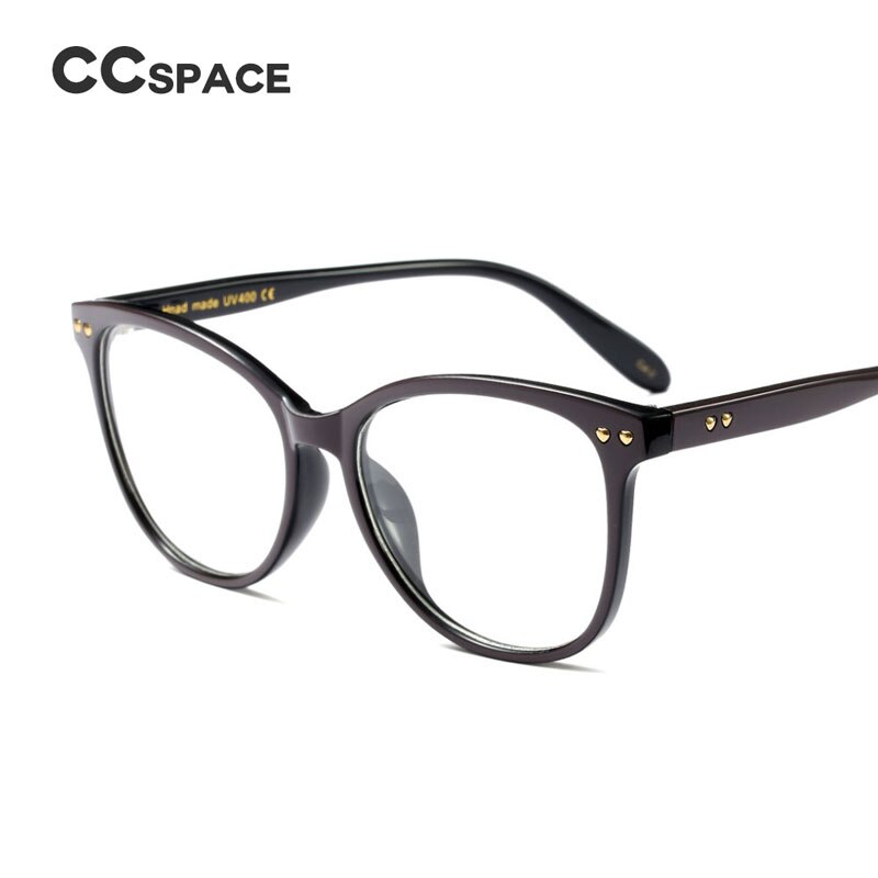 45563 Rivet Round Cat Eye Glasses Frames Square Men Women CCSPACE Brand Optical Eyewear Computer Glasses