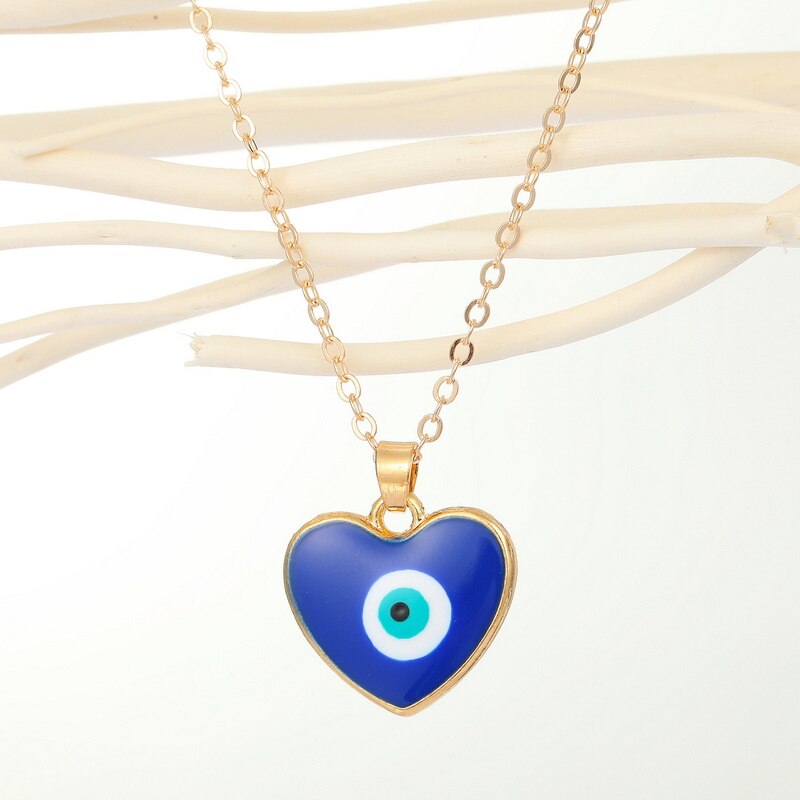 Simple Turkish Evil Eye Pendant Necklace For Women Colorful Enamel Lucky Eyes Choker Necklace Jewelry Trendy Clavicle Chain: Style 18