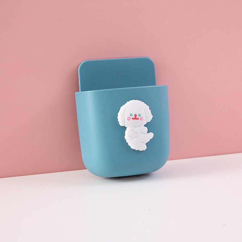 Stationery Organizer Desk Wall Mounted Storage Box with Sticker Pen Holder Bedroom Washroom Organizer Box School Stationery