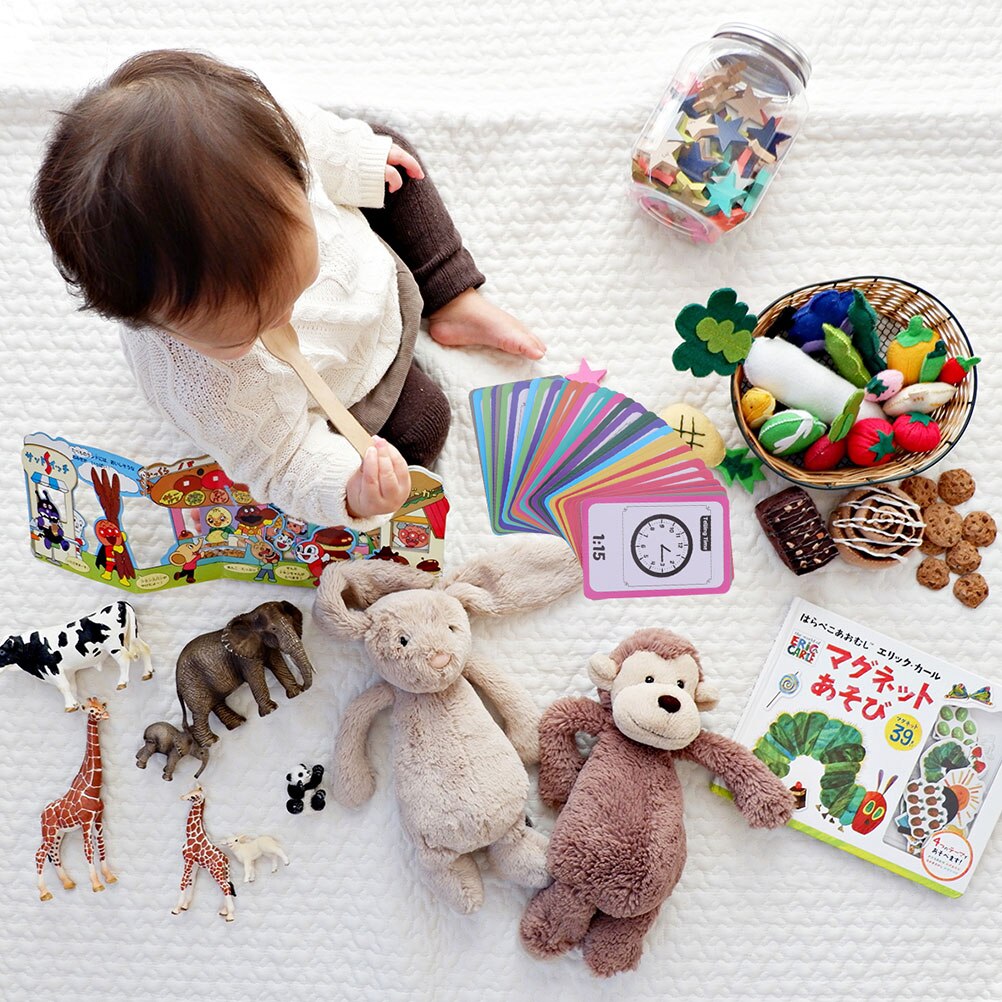 4 Boxes Practical Telling Time Flashcards Clock Figure Teaching Toys