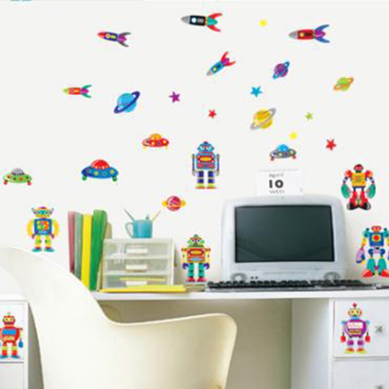 Zs-sticker, raket, muurstickers, kinderkamerdecoratie, ruimteraket, vinyl, kinderkamersticker, babykamerdecoratie