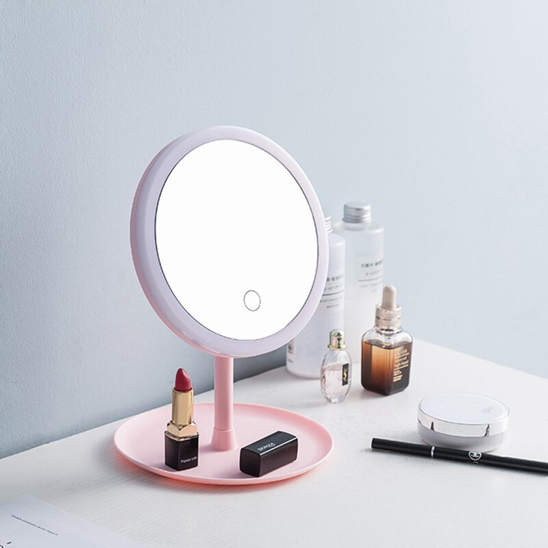 Makeup Backlit Mirror Light with Natural White LED Vanity Mirror Detachable/Storage Base 3 Modes Mirror with Light Makeup