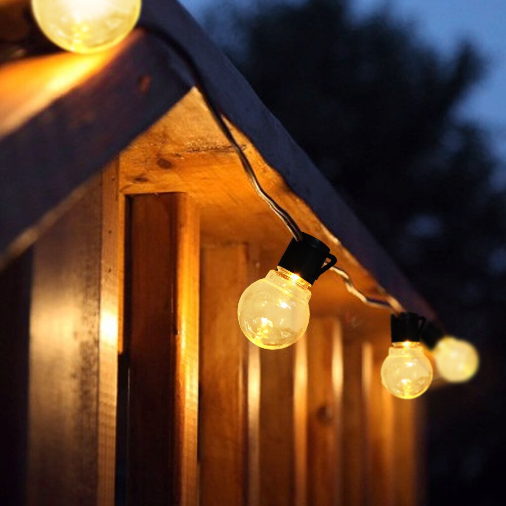 Led lys udendørs 10/20 globuspærer 220v lyssnore haveplæne væglampe til baggård terrasse bryllup juledekoration