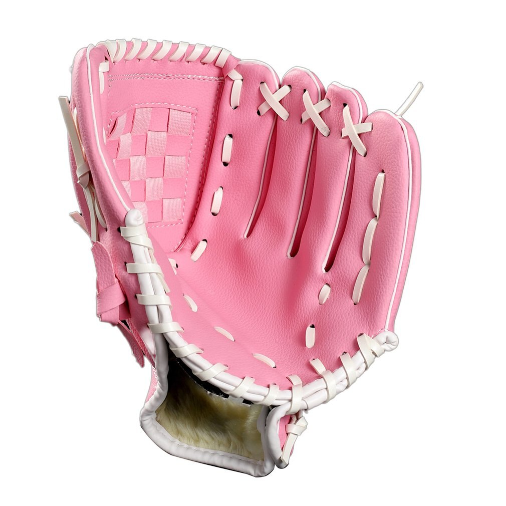 Outdoor Sports Baseball Glove Softball Practice Equipment Size 9.5/10.5/11.5/12.5 Left Hand for Adult Man Woman Training 438306: pink (12.5)