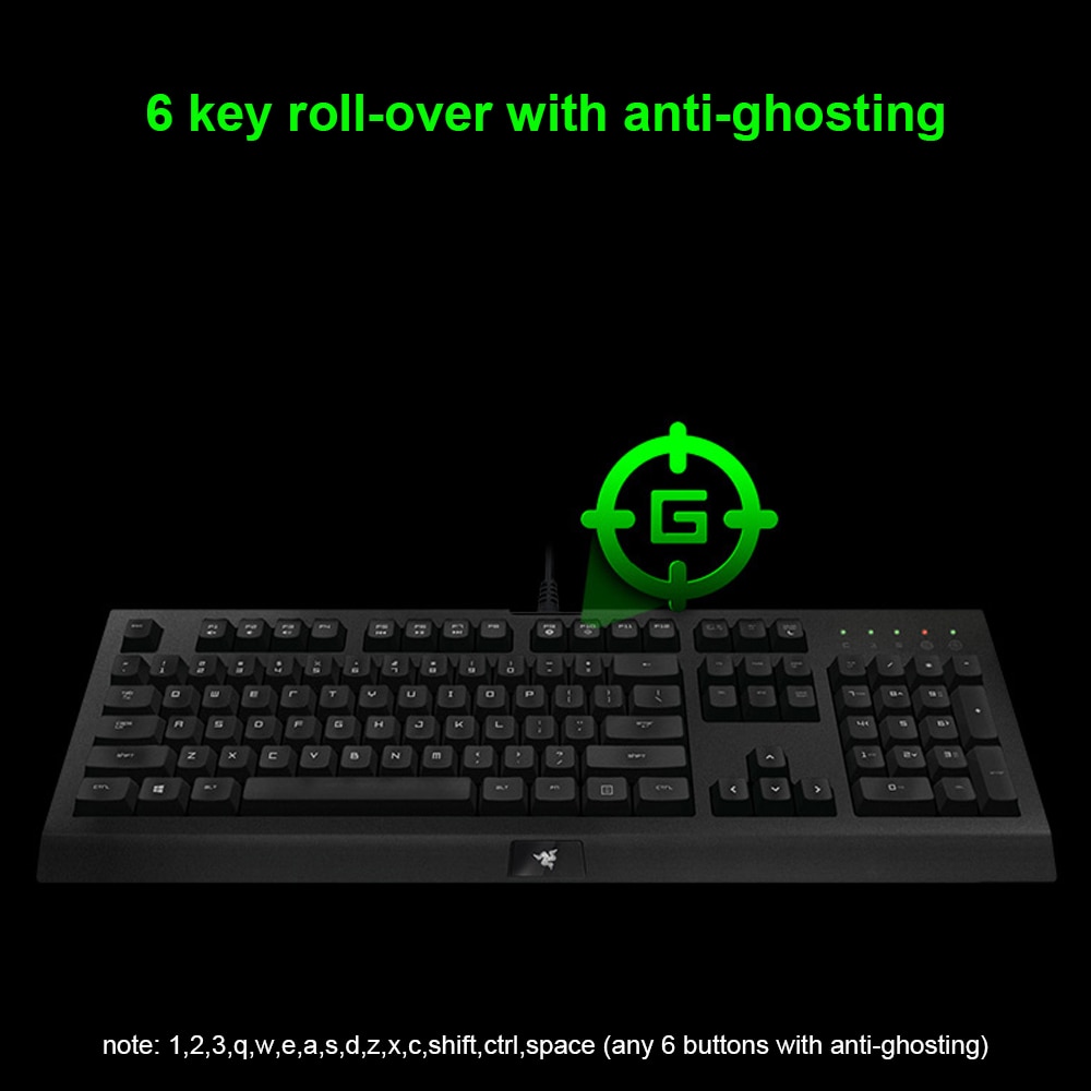 Razer Cynosa Wired Gaming Keyboard Membrane Keyboard for Game Macro Recording Programmable Keys 104 Keys for Laptop PC