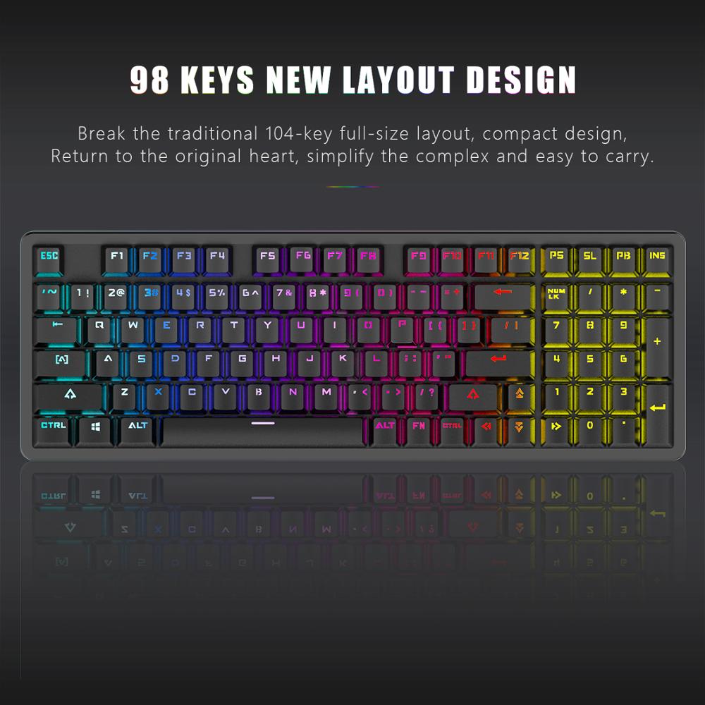 RedThunder Mechanical Gaming Keyboard, Red Switch, Programmable RGB Backlit, compact Layout Gaming Keyboard for PC PS5 Gamer