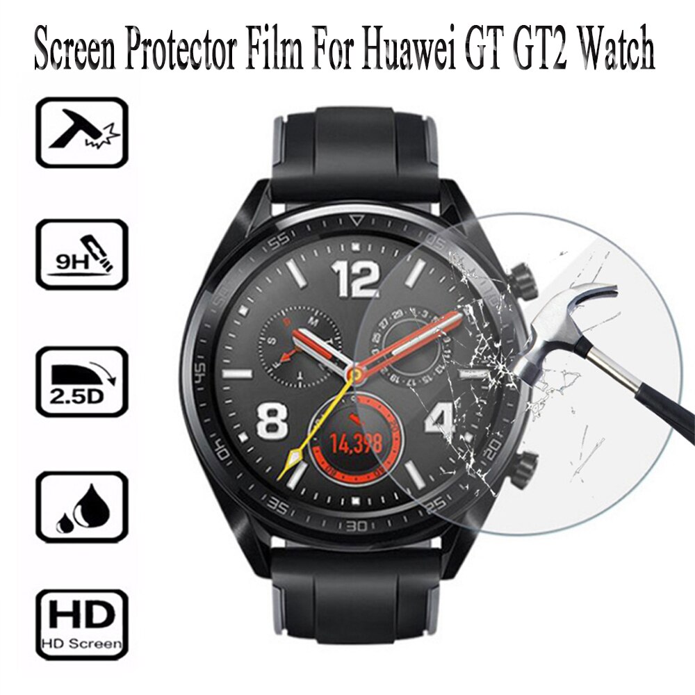Scherm Te Beschermen Glas Voor Huawei GT GT2 Horloge Screen Protector Gehard Glas explosieveilige Anti-kras Beschermfolie