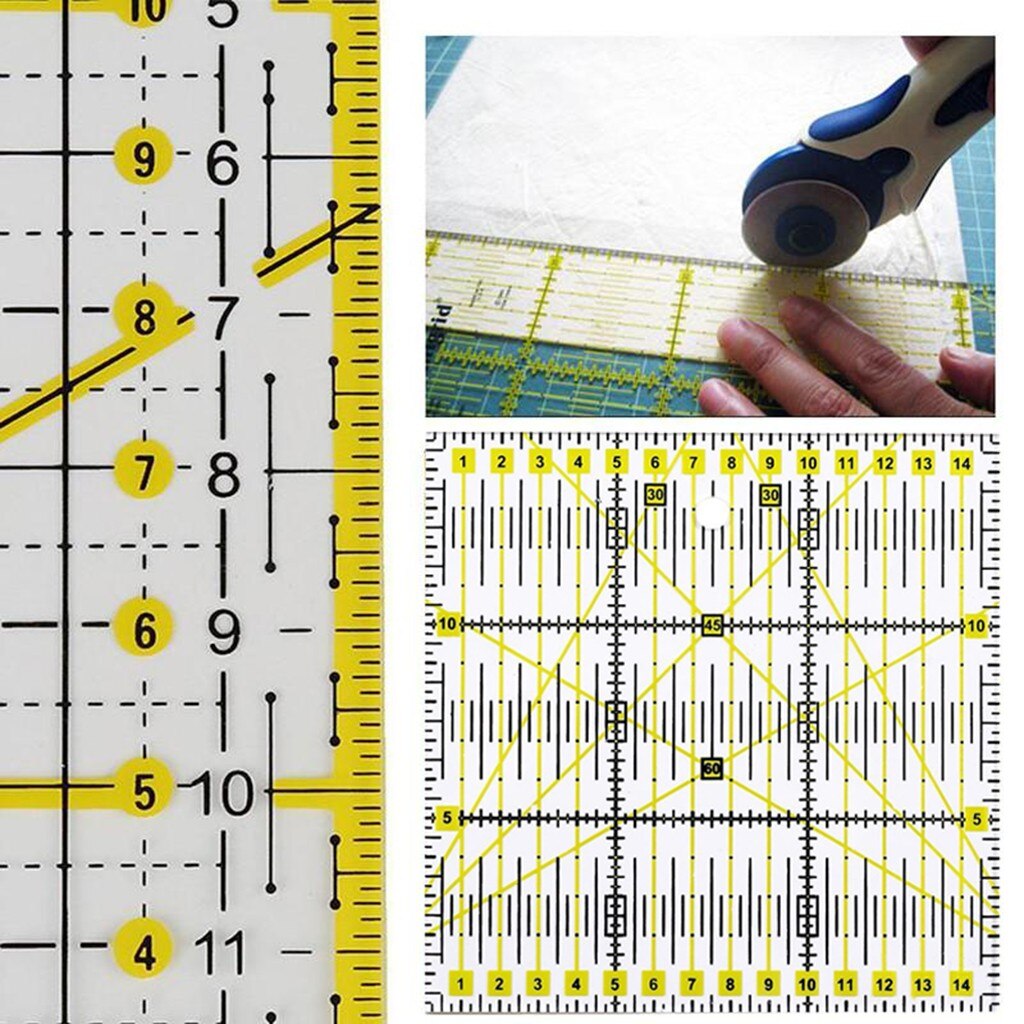 Transparent Quilting Sewing Patchwork Ruler Home Art Cutting Tool Tailor Craft DIY Sewing Measuring Stationary