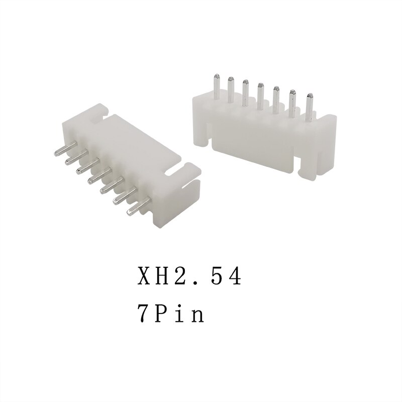 50/100PCS XH2.54 2P 3P 4P 5P 6P 7P 8P 9P 10Pin Pitch 2.54mm Terminals Housing Pin Header Connector JST XH 2.54 Wire Connectors: 7Pin / 100PCS