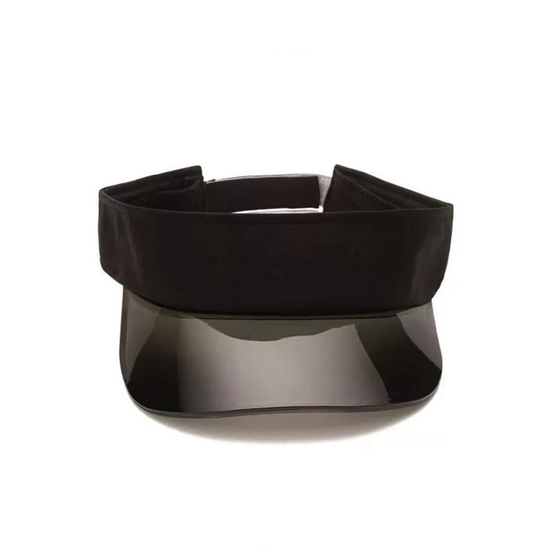 Sommer utendørs tom topp solhatt gjennomsiktig plast uv-beskyttelse unisex retro tennis golfhatt fast menn kvinner caps 56-59cm: 2