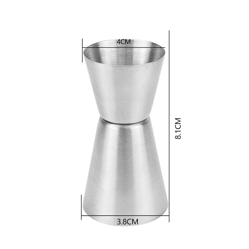 Stainless Steel Measuring Wine Glass Double-Head Ounce Cup Cocktail Drink Liquid Measuring Cup Home Bar Gadgets Accessories