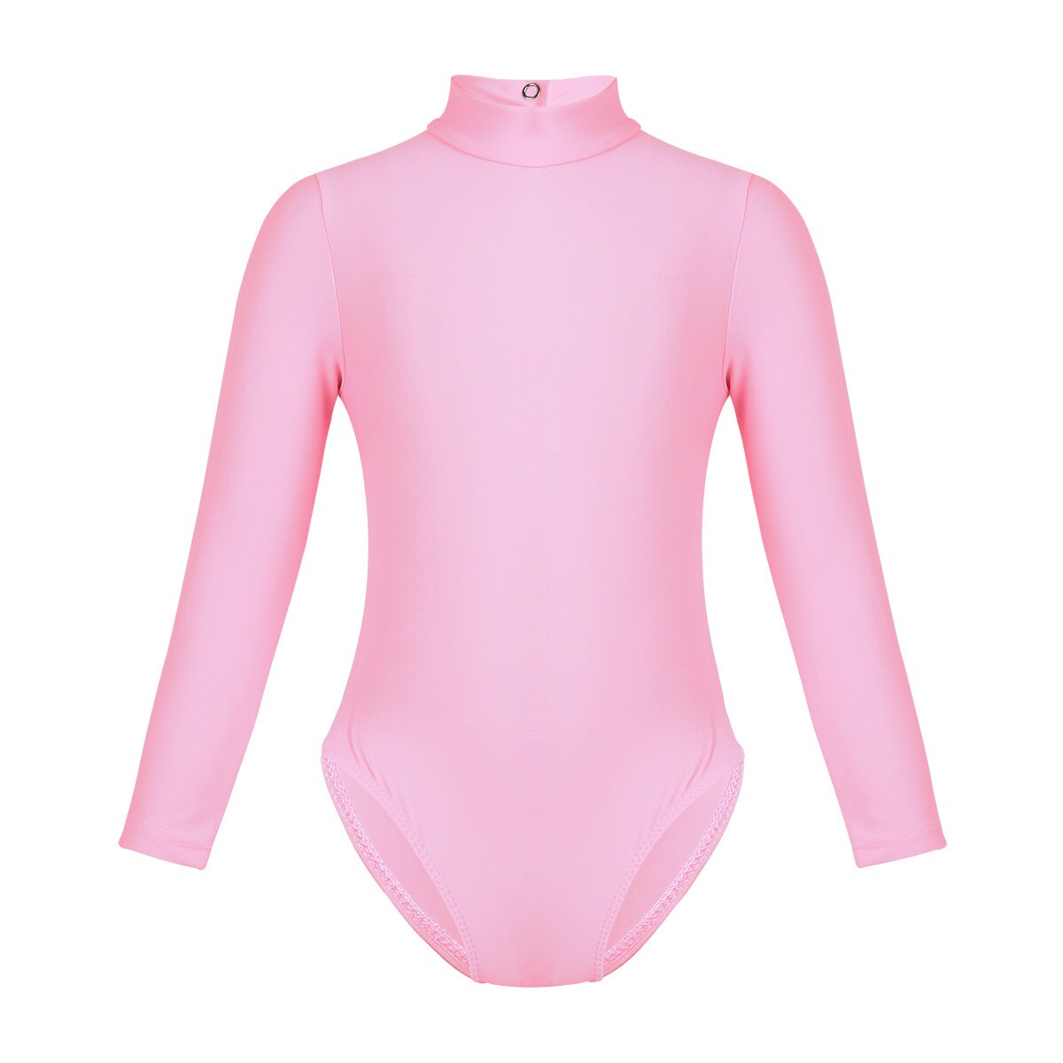 Justaucorps de gymnastique à manches longues pour filles, Costume de danse sur scène pour enfants: Pink / M