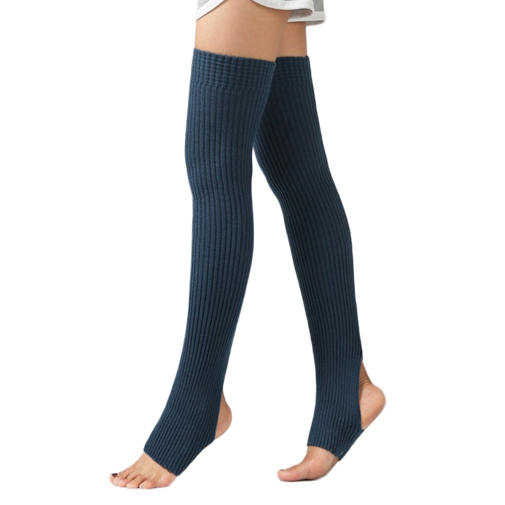 1 par kvinder piger benvarmere sokker lange fodløse sokker vinter efterår dans yoga balletstrømper: Nr. .7