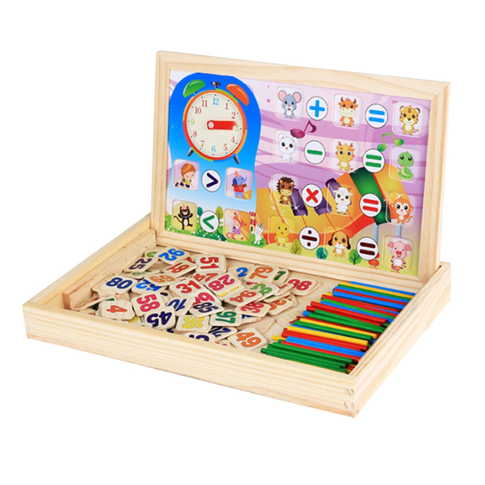 25# Wooden Animal Hand Grasp Board Early Education Enlightenment Kindergarten Teaching Aid Forest Ocean Gear Jigsaw Puzzle