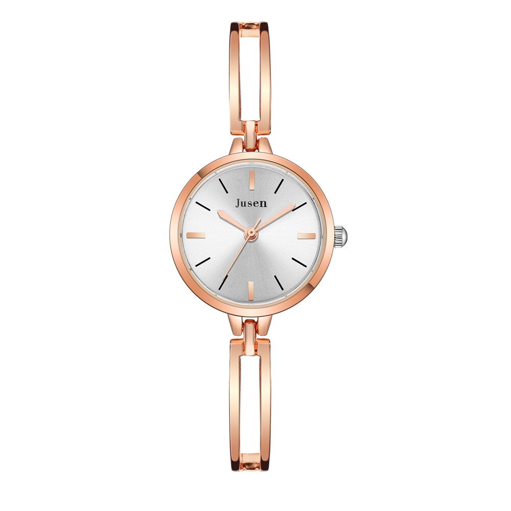 Luxe Vrouwen Armband Horloges Minimalistische Kwaliteiten Dames Quartz Horloges Goud Zilver Rvs Vrouw Klok: rose gold white