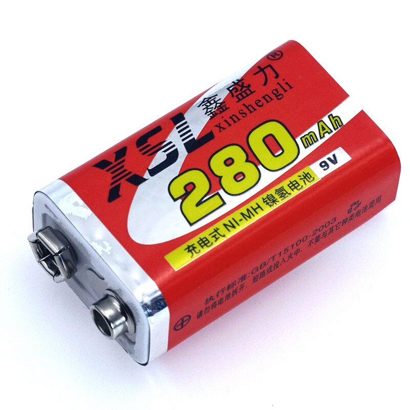 Xsl 9V 6F22 280Mah Ni-Mh Oplaadbare Batterij Voor Multimeter Microfoon Speelgoed Afstandsbediening Ktv Gebruik