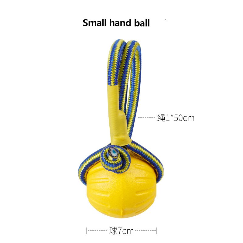 Yellow Pet Toy Dog Training Floating Toys Pet Ball Bite Pull Ring Flying Discs Foam Bite Resistant Dog Interactive Toys: small hand ball