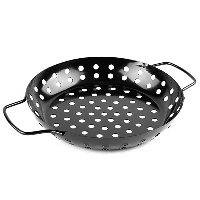 3 Styles Non Stick Heavy Duty Stainless Steel BBQ Vegetable Grill Basket Pan Set Barbecue Utensils