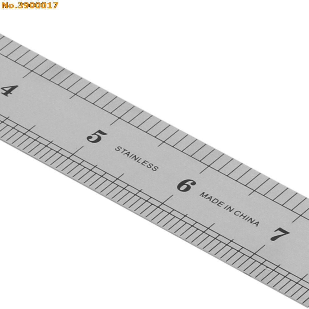 30Cm 12 "Double Side Roestvrij Staal Metric Metalen Liniaal Pocket Pouch Meting Ondersteuning