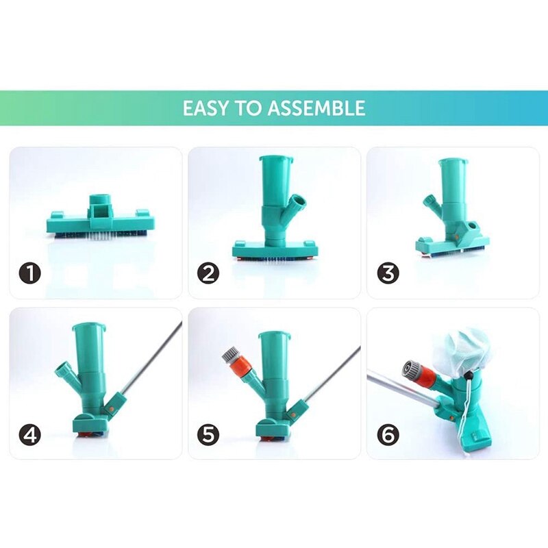 Portable Swimming Pool Vacuum Jet Underwater Cleaner Suitable for Above-Ground Swimming Pools, Spas, Ponds and Fountains