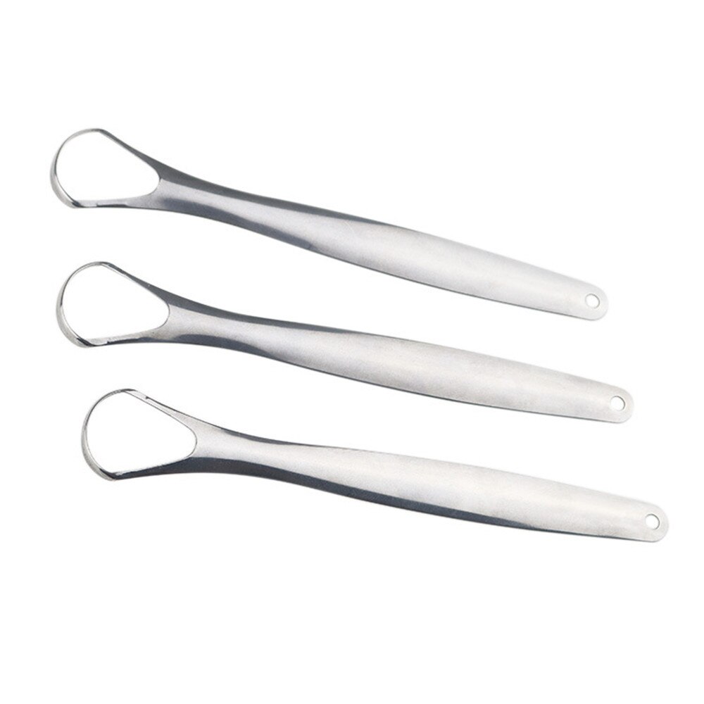 1Pc Herbruikbare Roestvrij Staal Tong Schraper Oral Care Tongreiniger Weg Schoon Slechte Adem Tong Schrapen Orale Wassen Gereedschap
