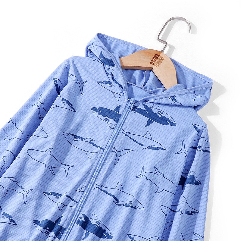 freundlicher sonnenschutz sommer jacke für jungen freundlicher sonnenschutz kleidung kühle dünne atmungsaktive mit kapuze jacke außen Junge sommer kleidung: Blau / 3T