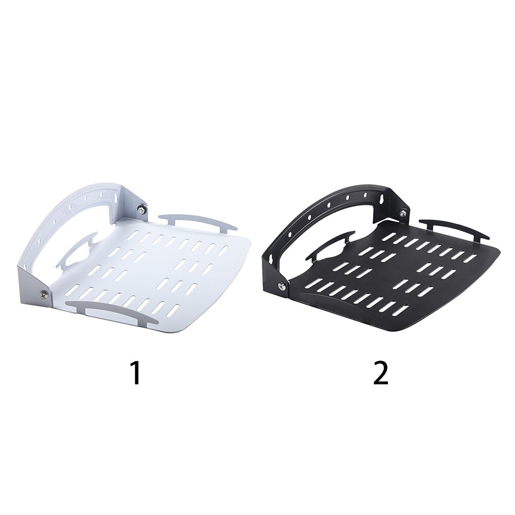 TV Set Top Box Hanger Bracket Floating Glass Shelf Wall Mount Bracket Under TV Box DVR DVD Holder Black/White